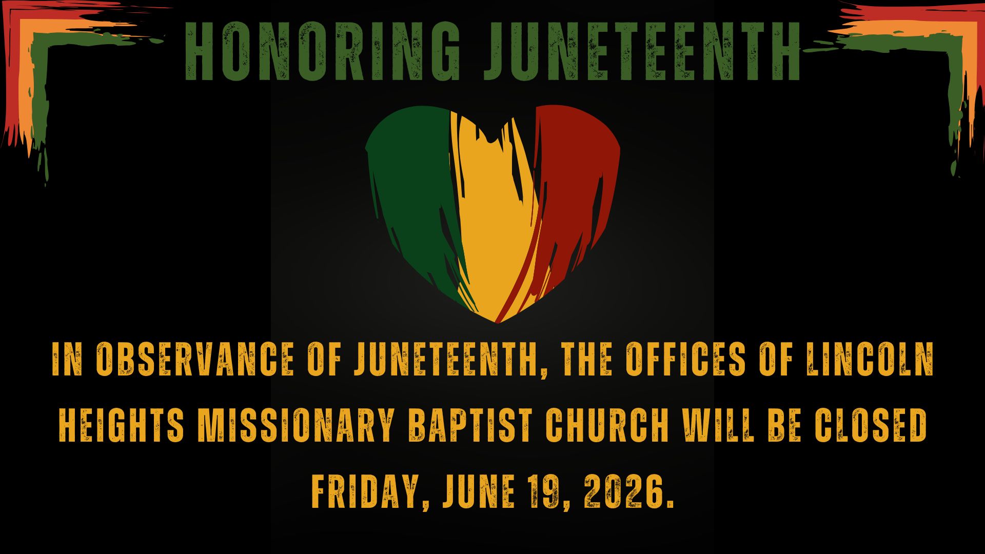 Juneteenth Closure 